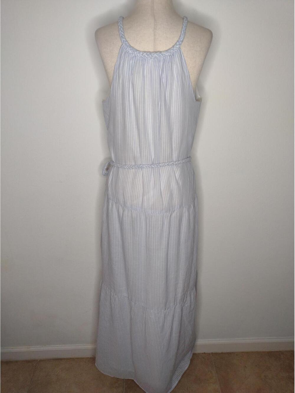 NWT Japna Women's Blue Striped Dress Size Medium - Picture 6 of 11
